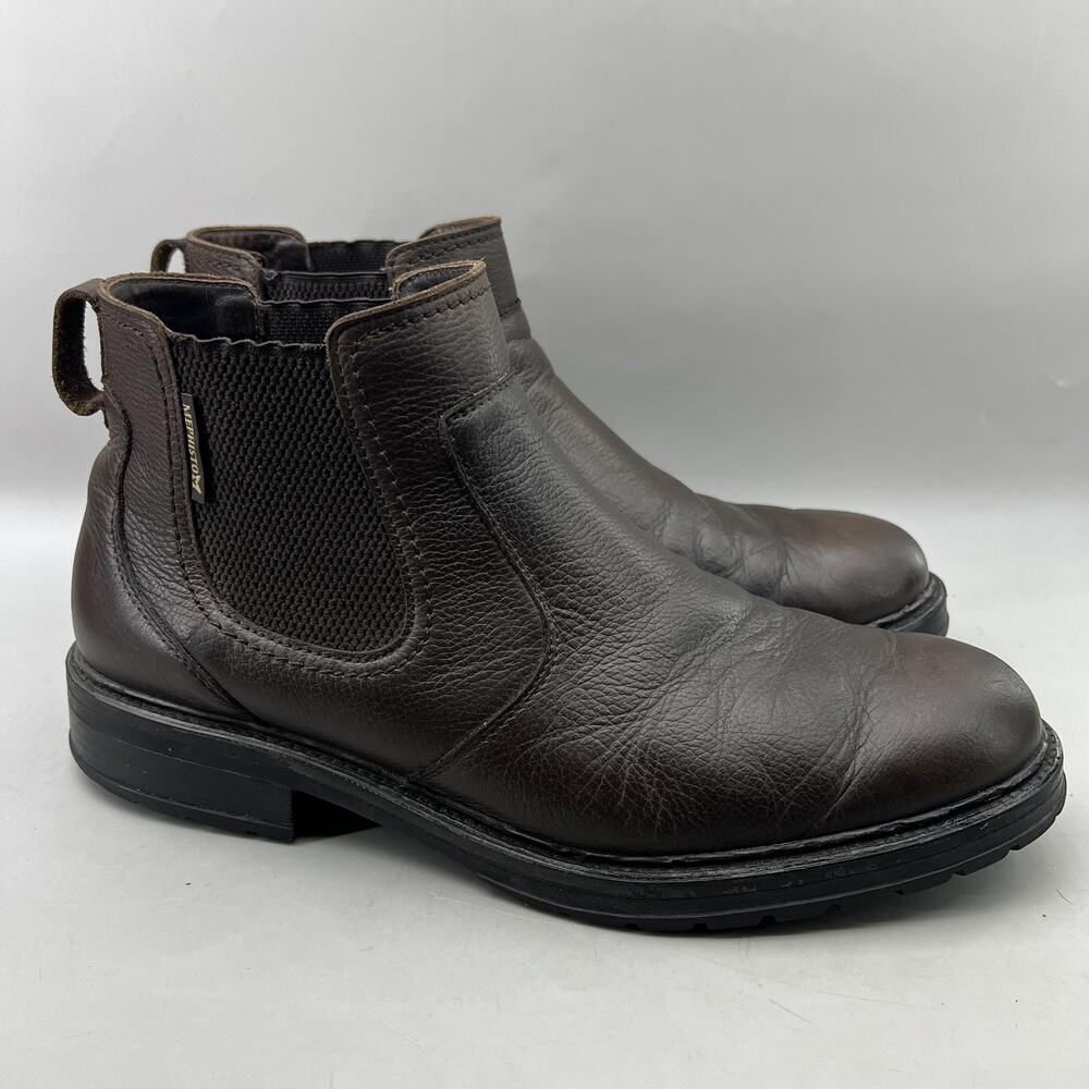 Mephisto Colby Chelsea Boots Men Size 10.5 Brown Ankle Lug Sole Comfort Shoes